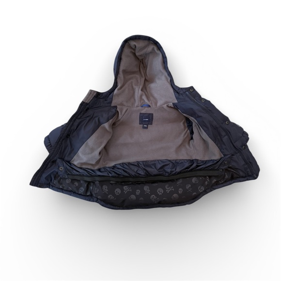 GAP Navy Down Puffer Coat 12-18 months - Picture 4 of 8